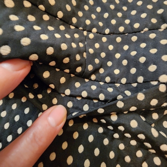 KATE spade new york Women's 6 Margaux Cafe Dot Cropped Pants Black Cream Trouser - Picture 15 of 16